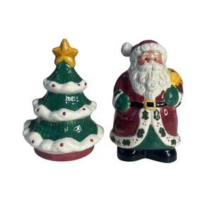 Santa Christmas Tree Salt & Pepper Shaker Set